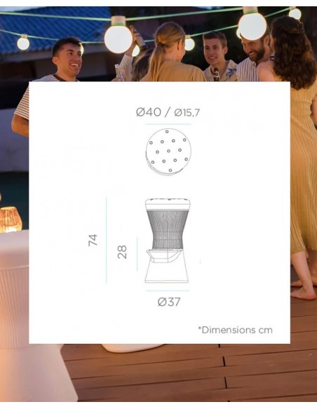 Conjunto Barra de Bar SICILIA + Taburetes CORFU