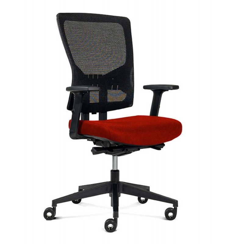 Silla Oficina Rd937 Respaldo Malla Negra, Con...