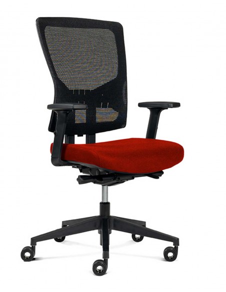 Silla Oficina Rd937 Respaldo Malla Negra, Con Brazos Regulables