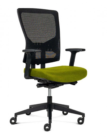 Silla Oficina Rd937 Respaldo Malla Negra, Con Brazos Regulables