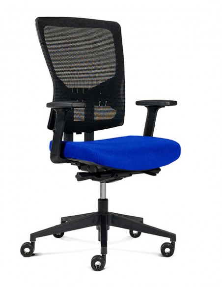 Silla Oficina Rd937 Respaldo Malla Negra, Con Brazos Regulables