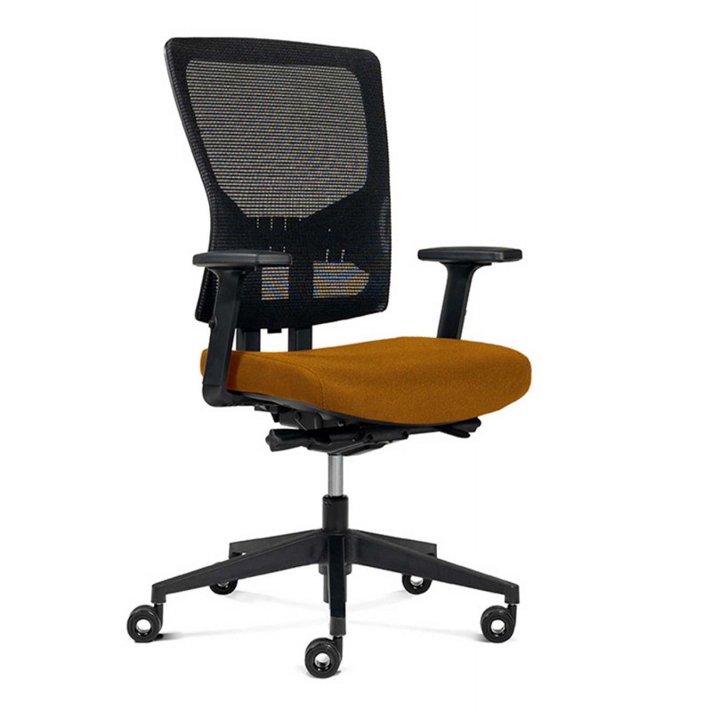 Silla Oficina Rd937 Respaldo Malla Negra, Con...