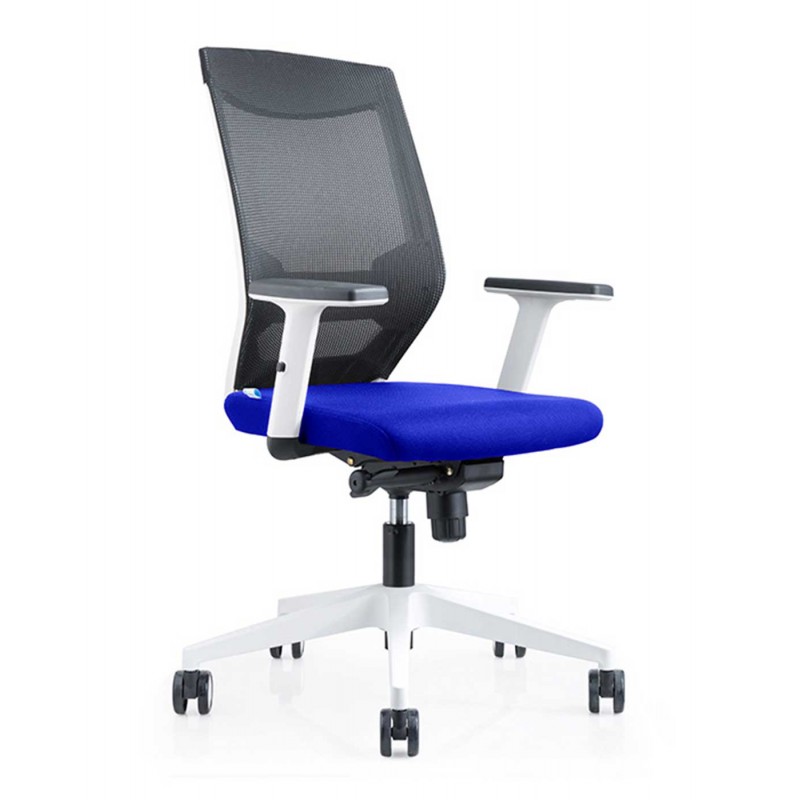 Silla Oficina 908 Blanca Con Regulacion Lumbar...
