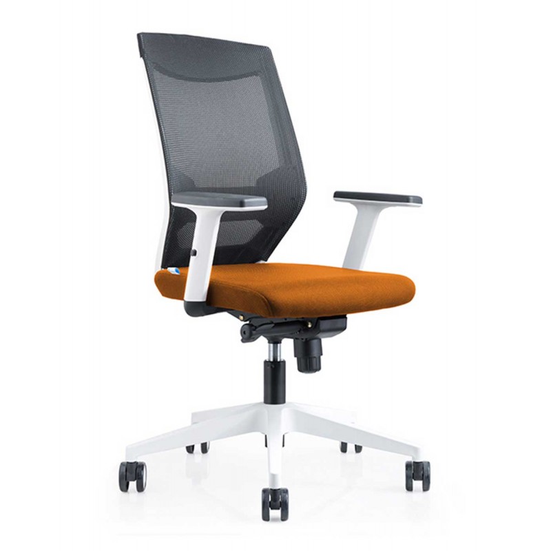 Silla Oficina 908 Blanca Con Regulacion Lumbar...