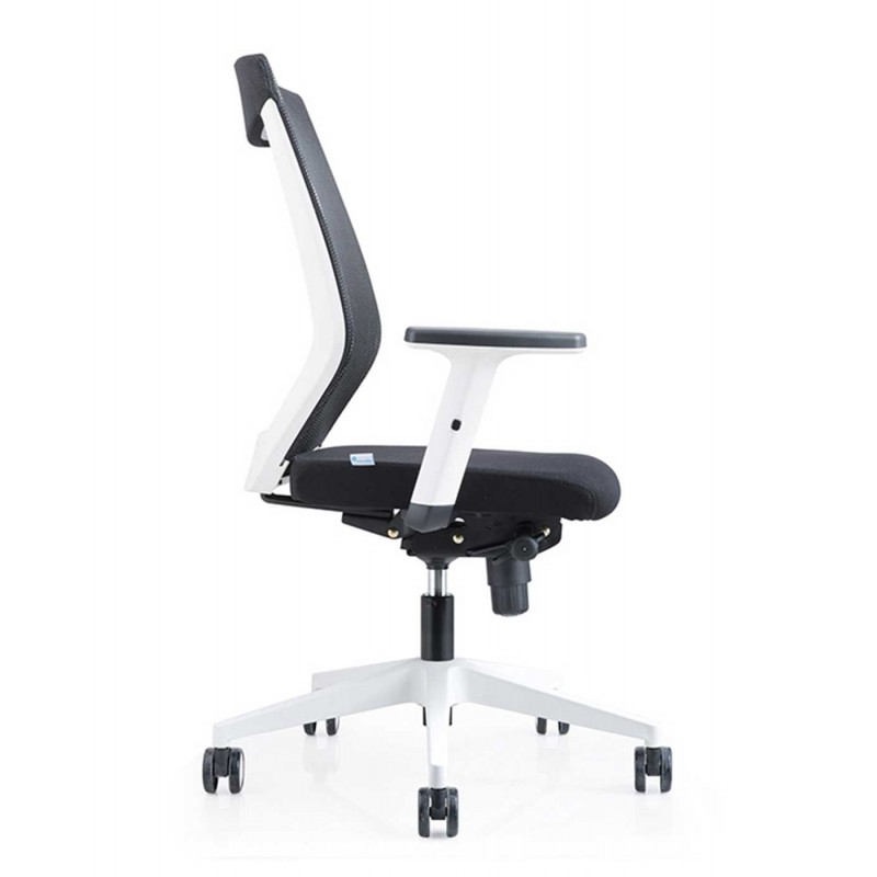 Silla Oficina 908 Blanca Con Regulacion Lumbar...