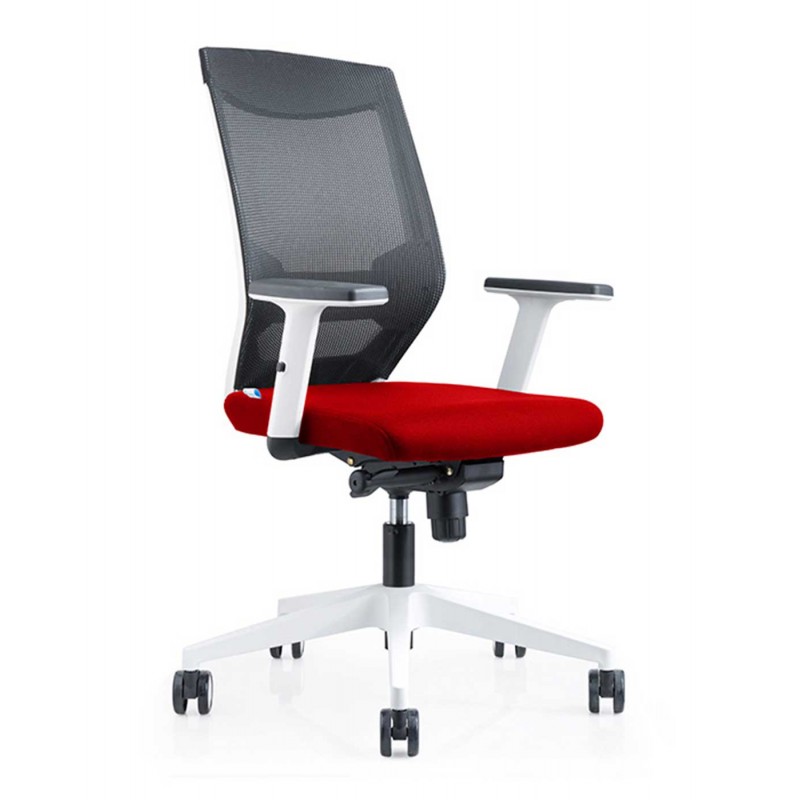 Silla Oficina 908 Blanca Con Regulacion Lumbar...