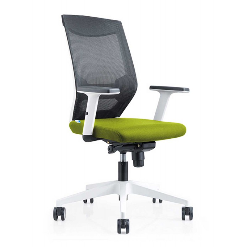 Silla Oficina 908 Blanca Con Regulacion Lumbar...