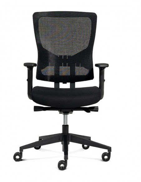 Silla Oficina Rd937 Respaldo Malla Negra, Con Brazos Regulables