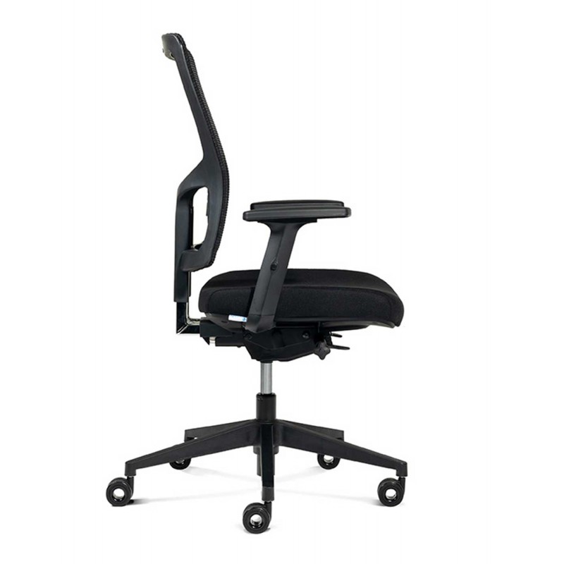 Silla Oficina Rd937 Respaldo Malla Negra, Con...