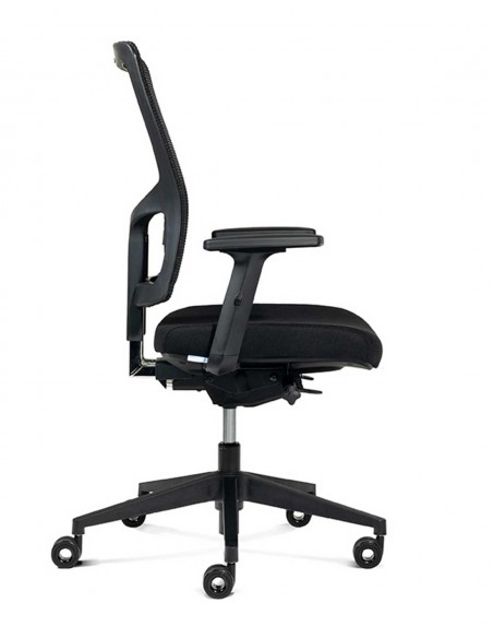 Silla Oficina Rd937 Respaldo Malla Negra, Con Brazos Regulables