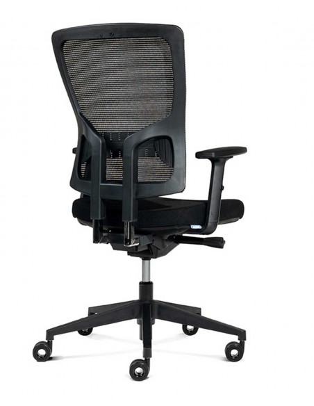 Silla Oficina Rd937 Respaldo Malla Negra, Con Brazos Regulables