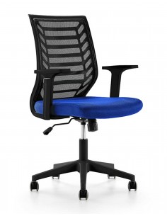 Silla Oficina 907 Respaldo Malla Negra 2