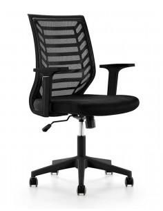 Silla Oficina 907 Respaldo Malla Negra