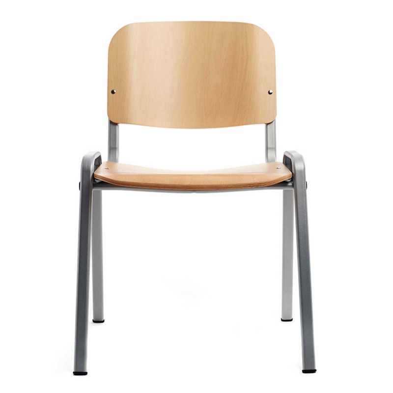 Silla Confidente 974S Madera Est.Pintada Alum.