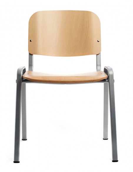 Silla Confidente 974S Madera Est.Pintada Alum.