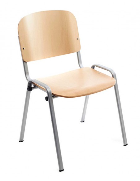 Silla Confidente 974S Madera Est.Pintada Alum.
