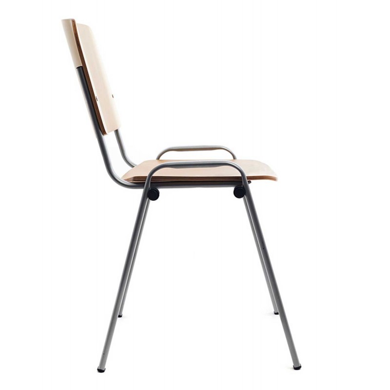 Silla Confidente 974S Madera Est.Pintada Alum.