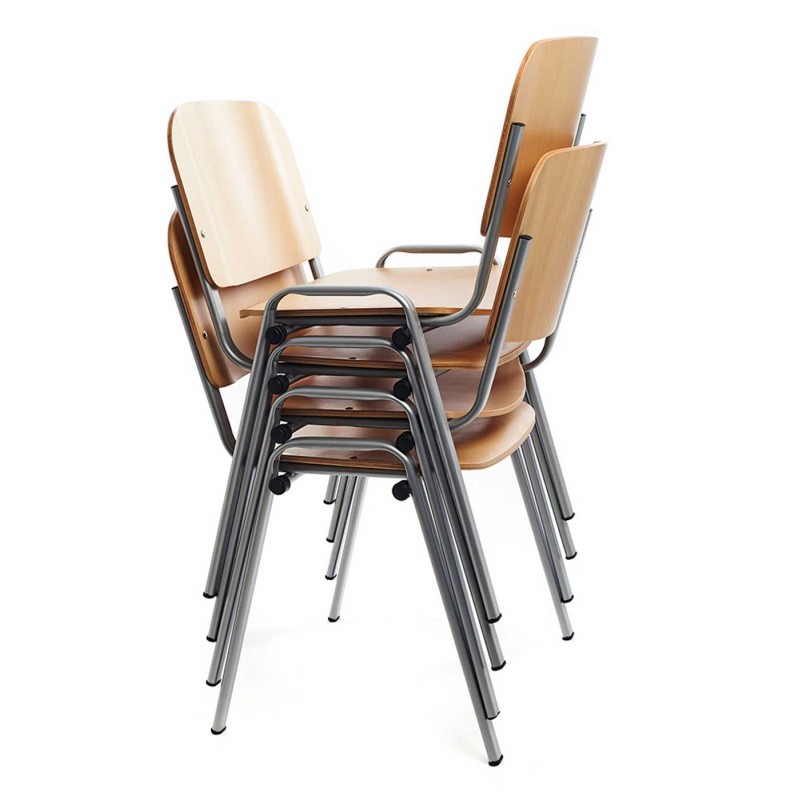 Silla Confidente 974S Madera Est.Pintada Alum.