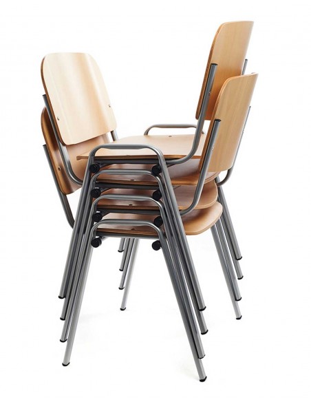 Silla Confidente 974S Madera Est.Pintada Alum.