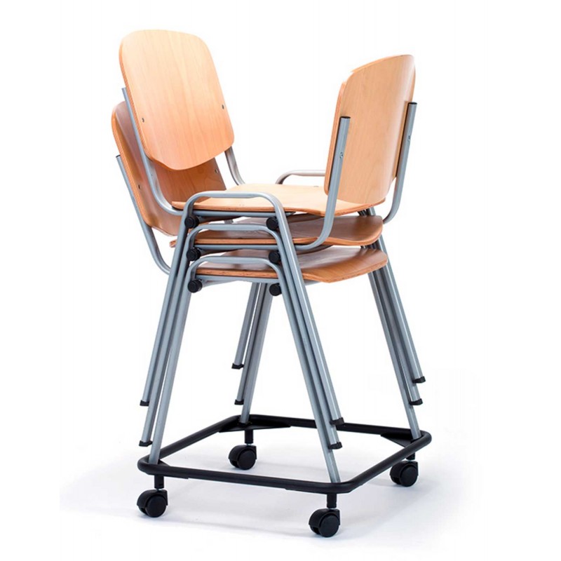 Silla Confidente 974S Madera Est.Pintada Alum.