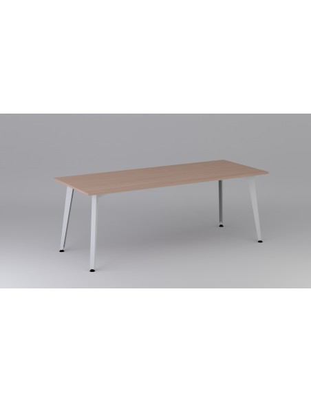 MESA RECTA ORGANOVA ACERO Y MELAMINA