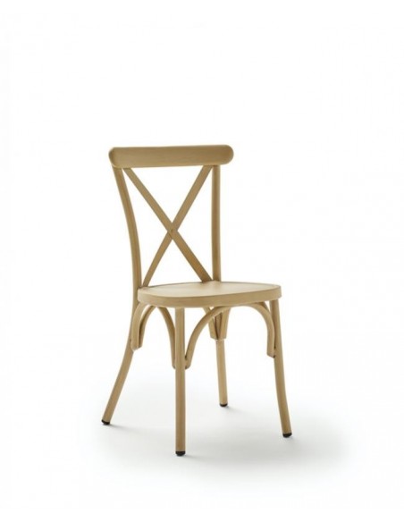 SILLA EFECTO MADERA EXTERIOR NEW CROSS