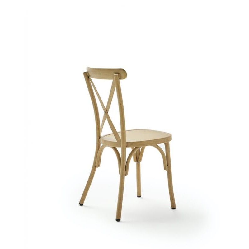 SILLA EFECTO MADERA EXTERIOR NEW CROSS