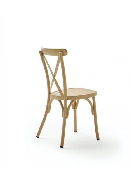 SILLA EFECTO MADERA EXTERIOR NEW CROSS