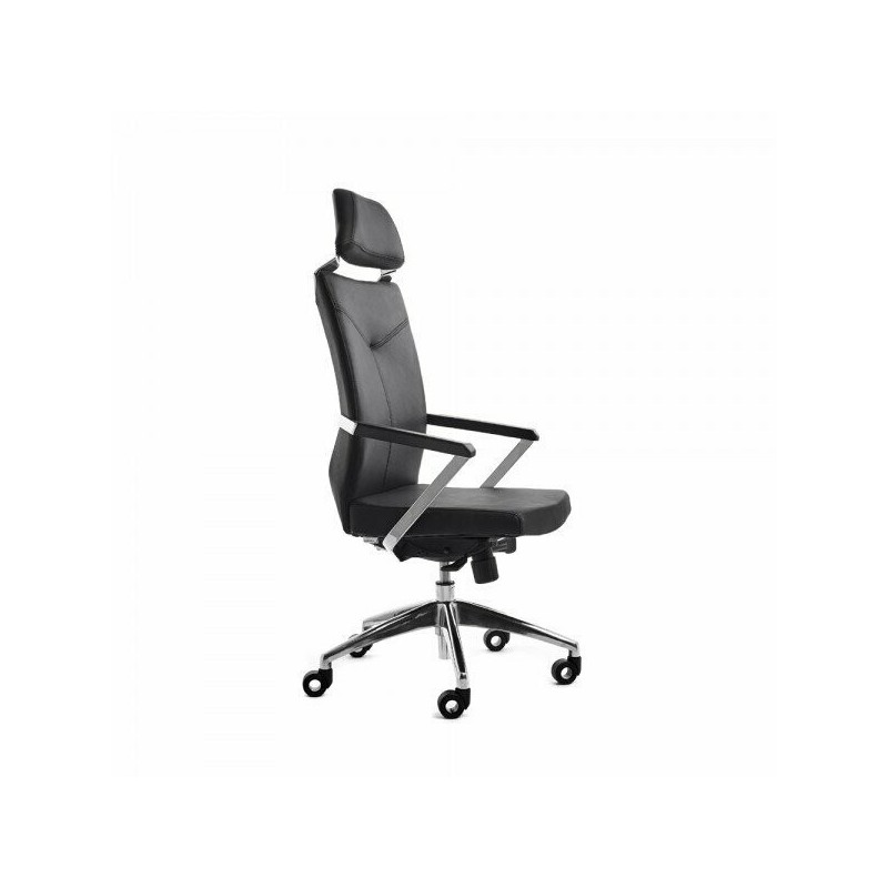 Silla Símil Piel Dirección Rd-998 Negro Con Reposacabezas Rd-952