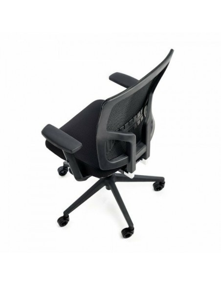 Silla Oficina Rd937 Respaldo Malla Negra, Con Brazos Regulables