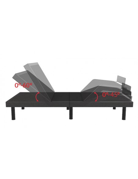 Estructura de Cama Eléctrica Ajustable con Tablero de Madera