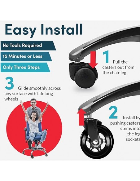 Set de 5 Ruedas LIFELONG BLACK