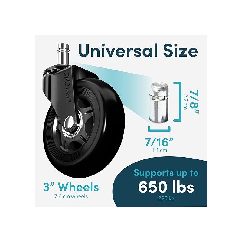 Set de 5 Ruedas LIFELONG BLACK