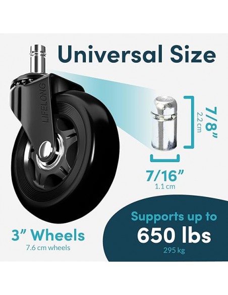Set de 5 Ruedas LIFELONG BLACK
