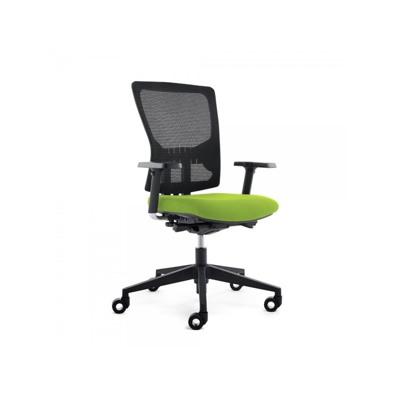 Silla Oficina Rd937 Respaldo Malla Negra, Con Brazos Regulables