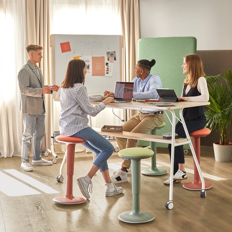 Mesa Alta con Ruedas para Oficinas y Formación...