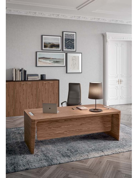 Mesa de Director X10 con Baden de Piel